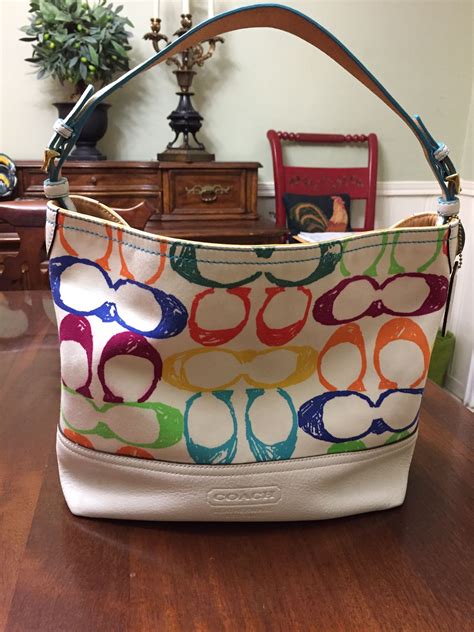 coach color purse|multi colored coach purse.